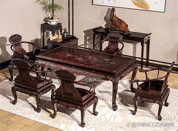 传世精品红木家具 豪宅必看！这款小叶紫檀茶台真的很贵气！(图9)