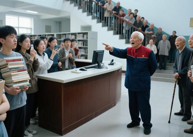 图书馆座位被老人占满学生没座位管理员无奈调亮所有灯光(图2)